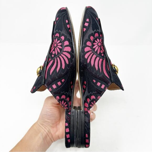 Gucci Princetown Loafers Jacquard Floral Slippers EU 36.5 - Picture 6 of 11